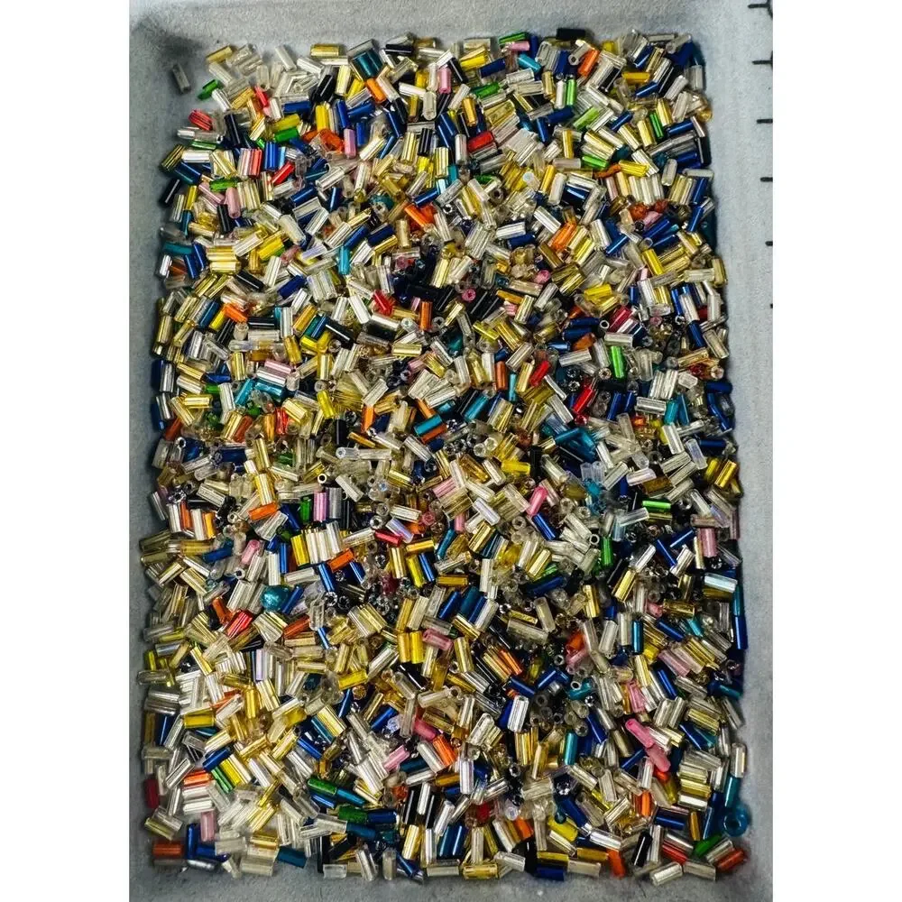 Assorted Multicolored Seed and Bugle Beads Various Shades and Sizes